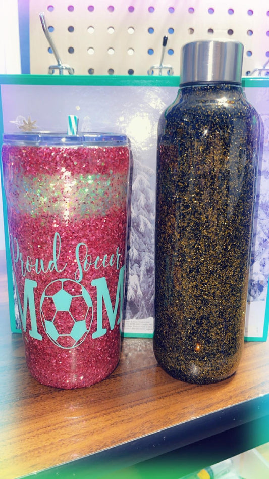 Customizable Epoxy Glitter Tumblers